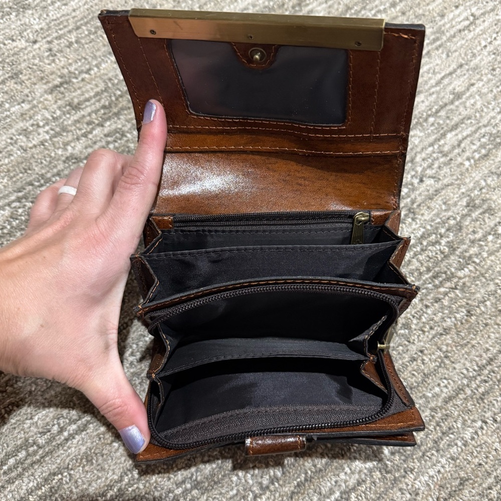 Patricia Nash Dark Brown Vegan Leather Wallet